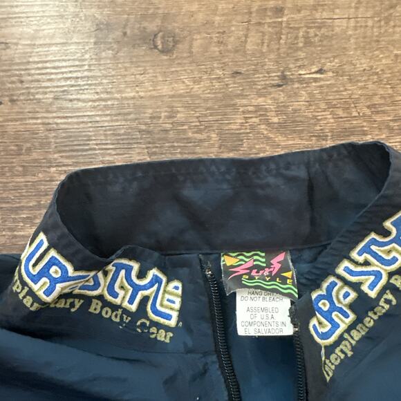 Vintage 90s SURF STYLE Pullover Windbreaker Jacket - One Size Fits All - Picture 3 of 4